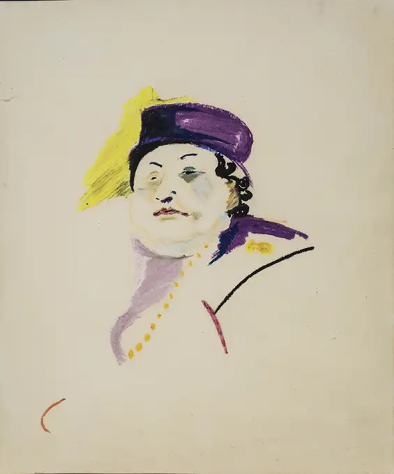 09S Maria Camilla Pallavicini Incontro 5 1965 pastello su carta cm34x24