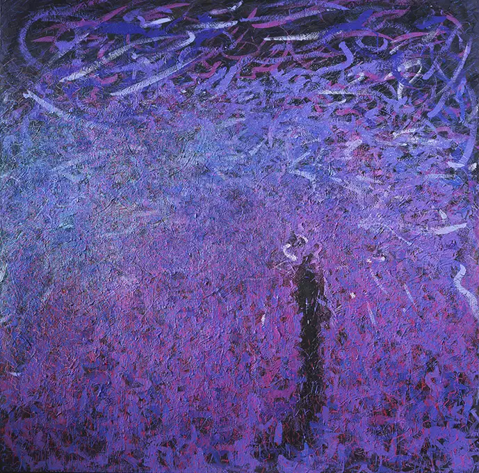 24S Maria Camilla Pallavicini Evocazioni 2 1986 pittura su carta cm152x152