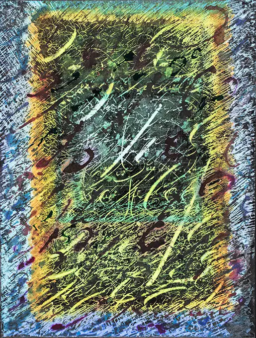 34S Maria Camilla Pallavicini Risonanza 47 2006 pittura su carta cm29,5x22,5