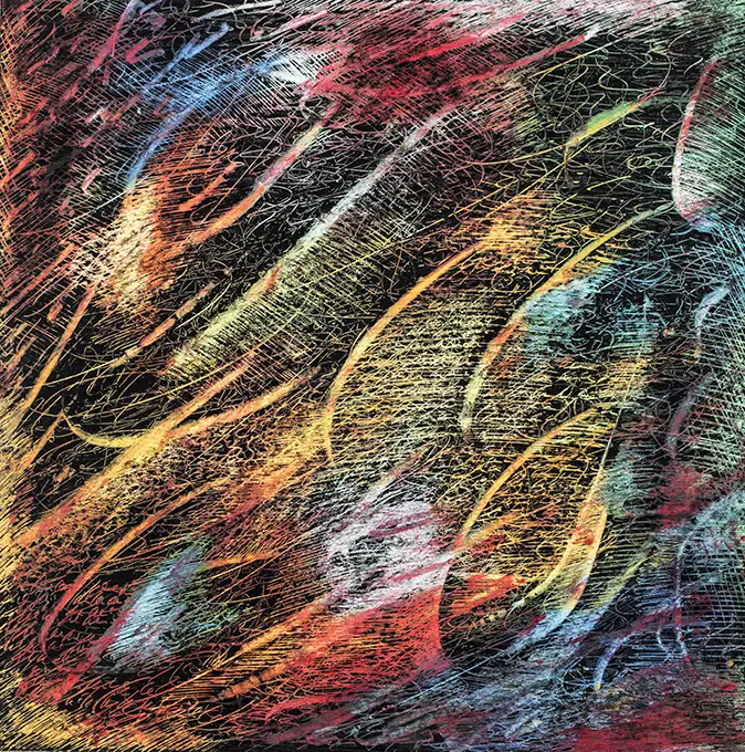 39S Maria Camilla Pallavicini Risonanza 2 pittura su carta cm32x32